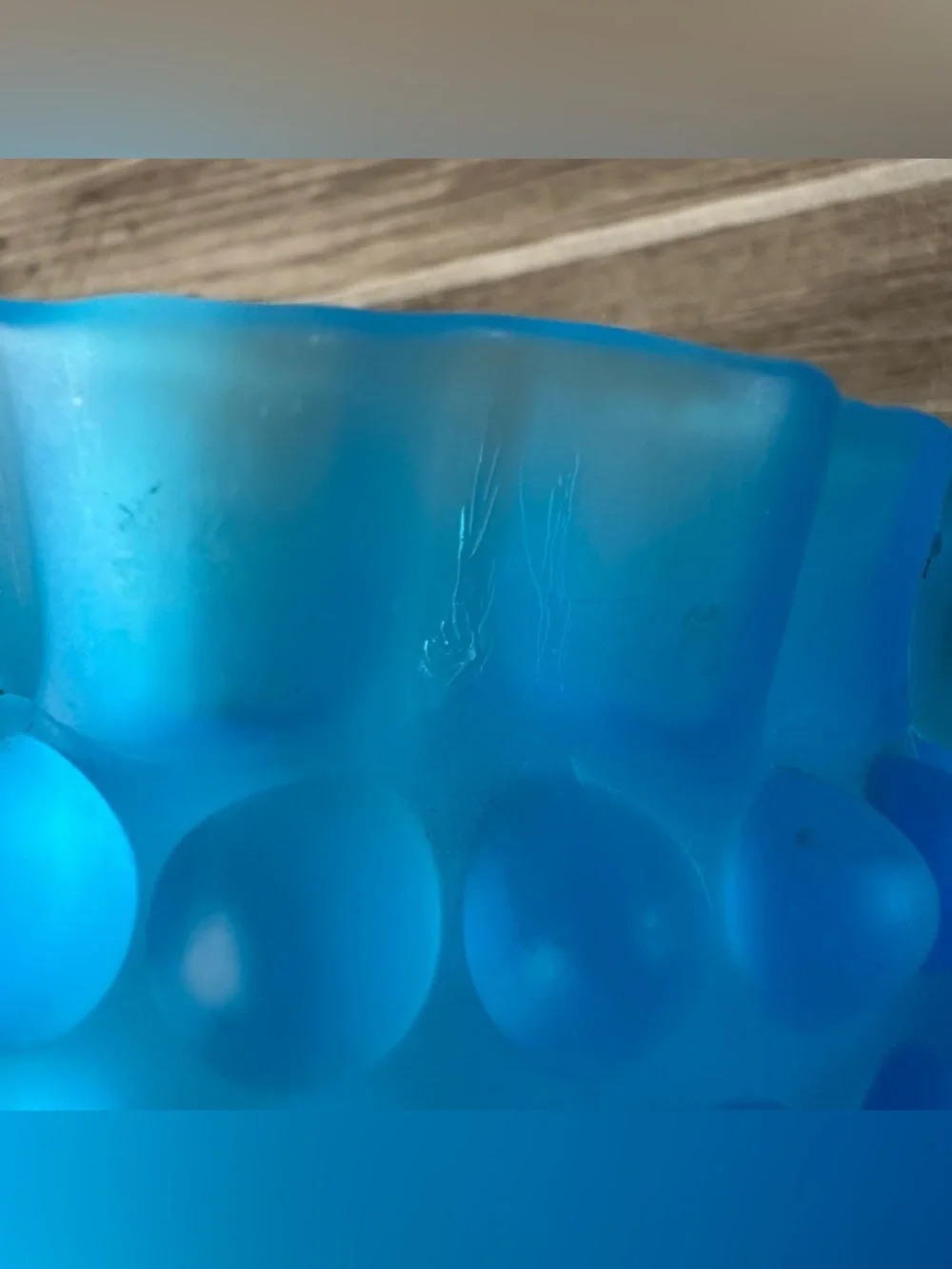 Vintage Fenton Frosted Satin Blue Teal Hobnail W/Ruffled Edge Table Creamer